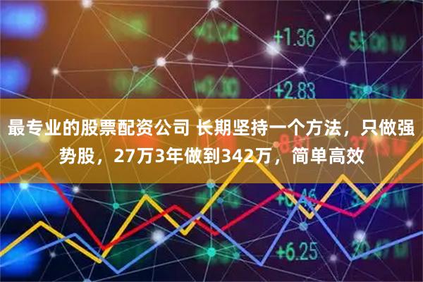 最专业的股票配资公司 长期坚持一个方法，只做强势股，27万3年做到342万，简单高效
